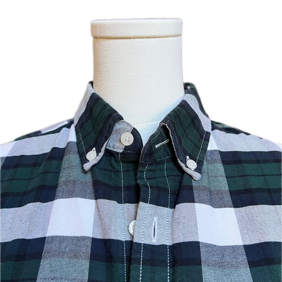J. Crew Men's Green Plaid Slim Fit Button Down Oxford Long Sleeve Size Medium - Picture 5 of 10